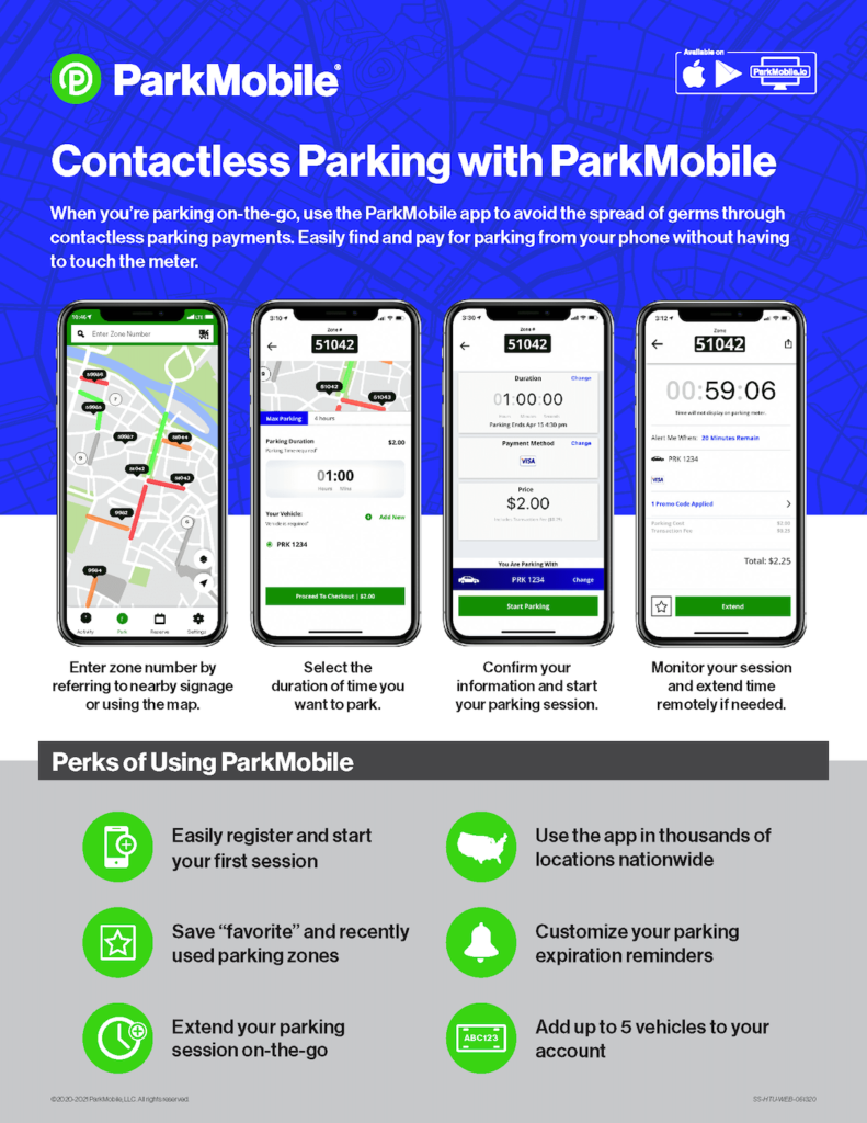 Learn how to use ParkMobile at Millan Enterprises in Downtown Clarksville.